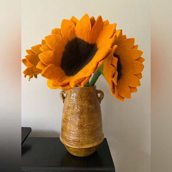 Trader Joe’s Accents Trader Joes Felted Sunflowers Limited Edition Yellow Poshmark